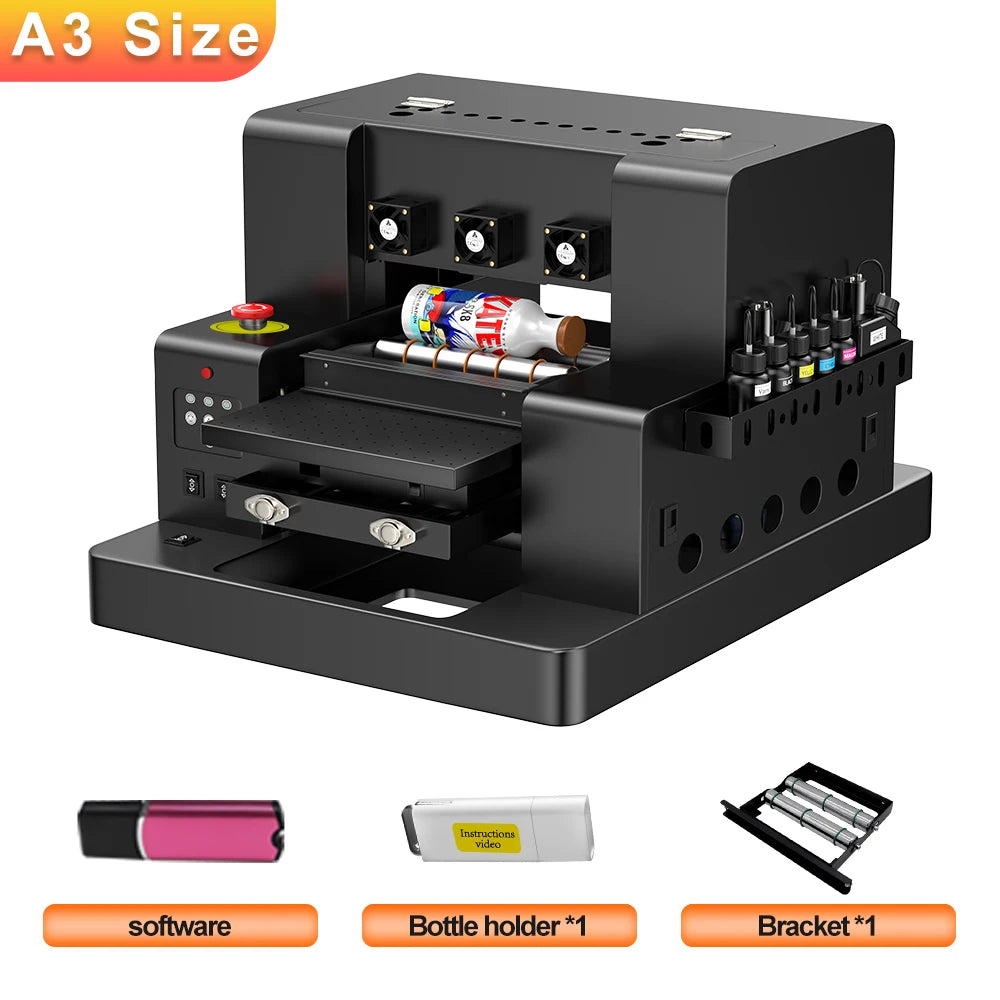 A3 UV Printer Impresor A3 L805 UV DTF Printer Machine UV Flatbed Printer For Bottle Wood Metal A4 UV DTF Printer Sticker Printe