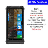 Handheld Windows Rugged PDA 8G RAM 128G ROM Intel N5100 CPU Barcode Scanner IP67 Waterproof Data Acquisition Terminal