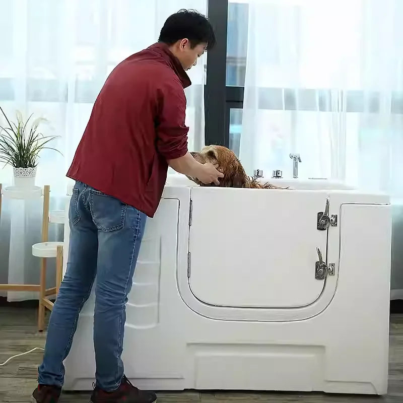 USMILEPET Large Dog Spa Bathtub, Pet Bathtub with Surf Massage, Ozone and Milk Bath for Pet Grooming Salon