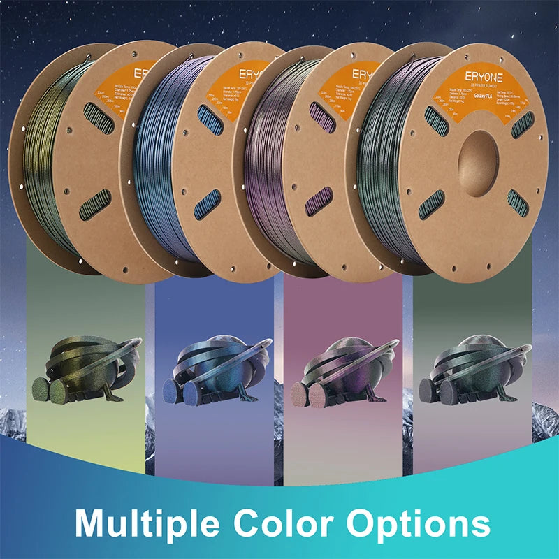 Eryone 3KG Galaxy PLA Filament 3D Print, ,Multicolor Available,3kg galaxy pla filament,Sparkle Shining,1KG/Spool