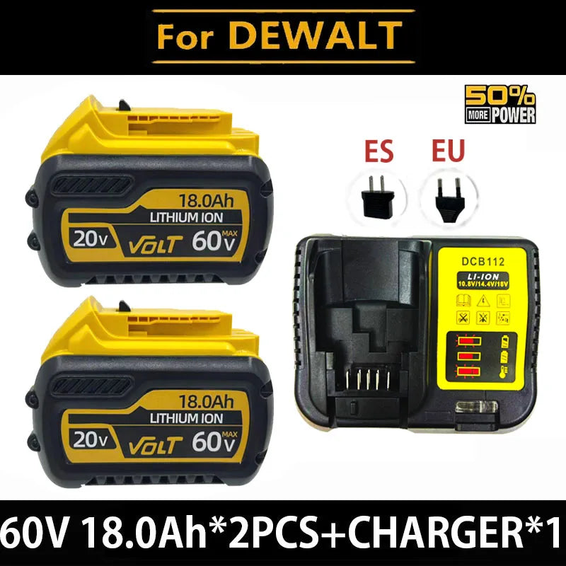 Compatible Replacement Battery For DeWalt 20V/60V 12Ah Lithium Battery Fit DCB200 DCB203 DCB204 DCB205 DCB206 Power Tools