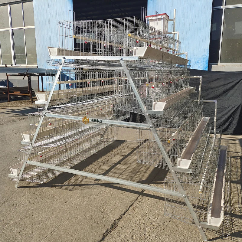 96/128 bird 3/4 layer battery layer chicken cage for laying hens 1000 chicken poultry farming capacity
