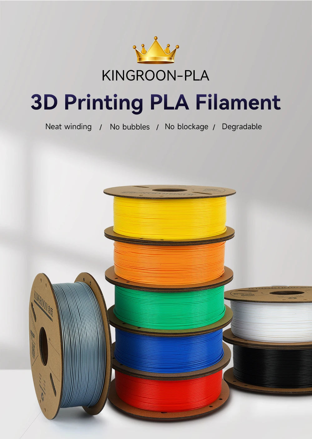 KEEPANG PLA Filament 1.75mm 3D Printer Filament 5/10Rolls 3D Printing Plastic Material 100% No Bubble for FDM 3D Printer MIX