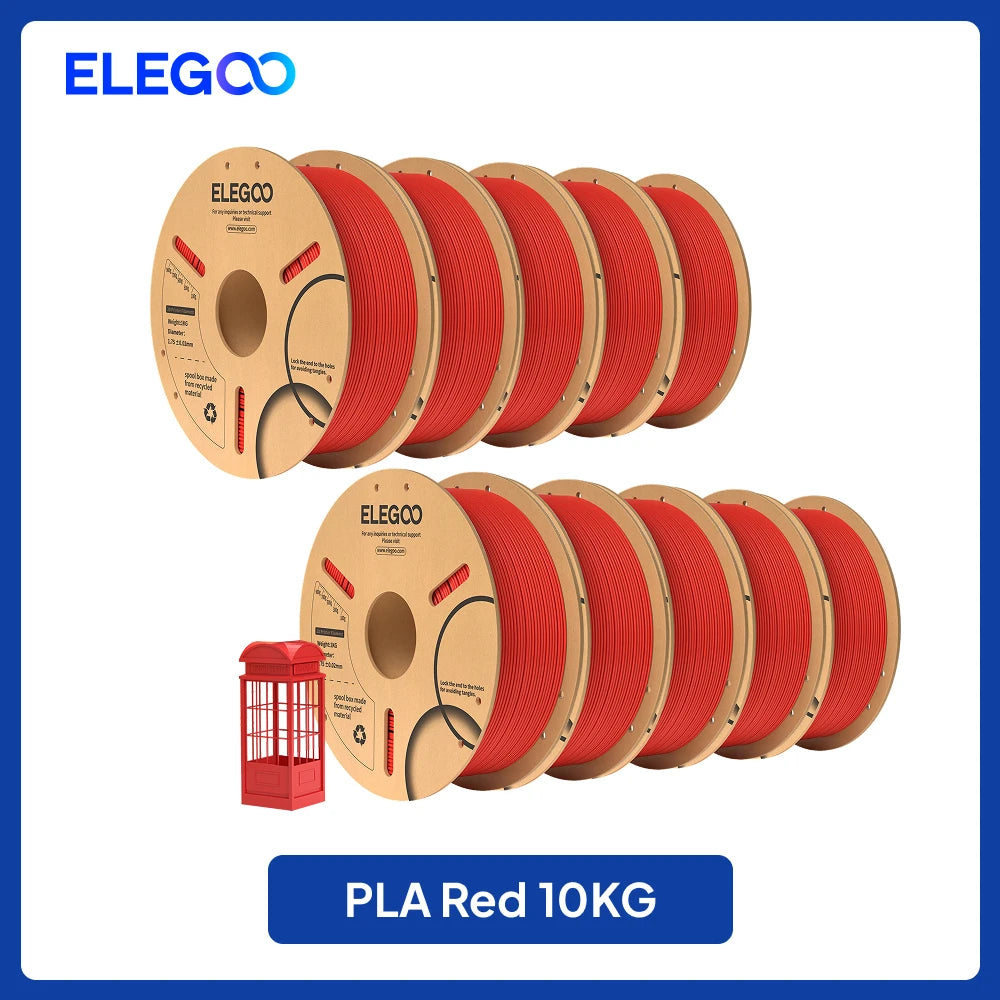 ELEGOO PLA Filament 10KG 1.75mm Plastic 3D PLA for 3D Printer Filament for FDM 3D Printer Elegoo