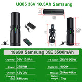 Mini Bottle EBike Battery 36V 10.5Ah 9Ah 48V 7Ah San-yo 18650 Li-ion Battery Pack for Bafang TSDZ2 250W 350W 500W Motor