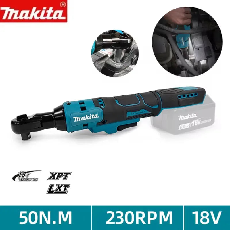 Makita 18V Brushless Right Angle Ratchet Cordless Impact Wrench with LED Light & Variable Speed Control Power Tool