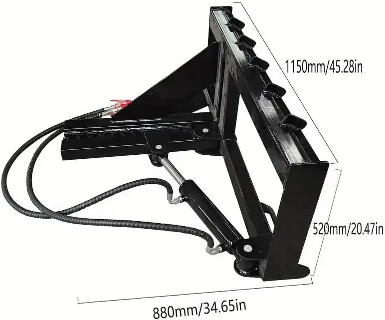 Heavy-Duty Tree Pole Puller Attachment Sturdy Metal Build with Adjustable Hydraulic System Effectively Extracts and Pulls Trees