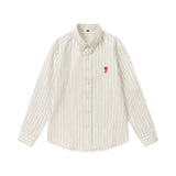 2026 New Men's Long Sleeve Casual Shirt Double Chest Pocket Button Up Soft Loose Linen Comfy Daily Work Street Outdoor Wear Tops