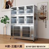 Stainless steel dog cage bold multi-layer pet display cage small dog outdoor display cabinet pet store foster cage