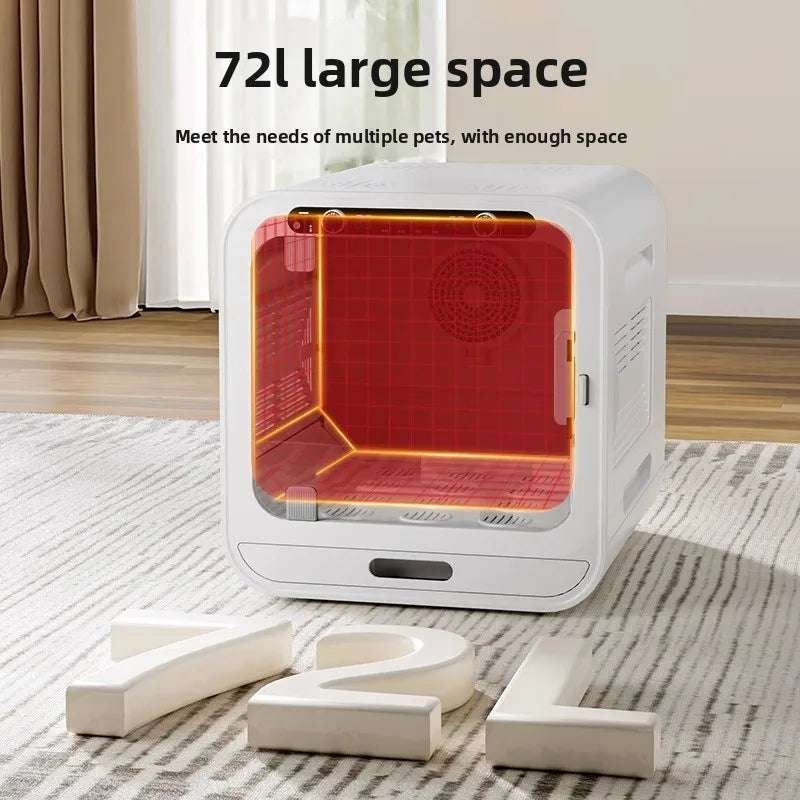 Pet drying box, dryer, blow dryer, cat and dog household small intelligent silent automatic drying artifact