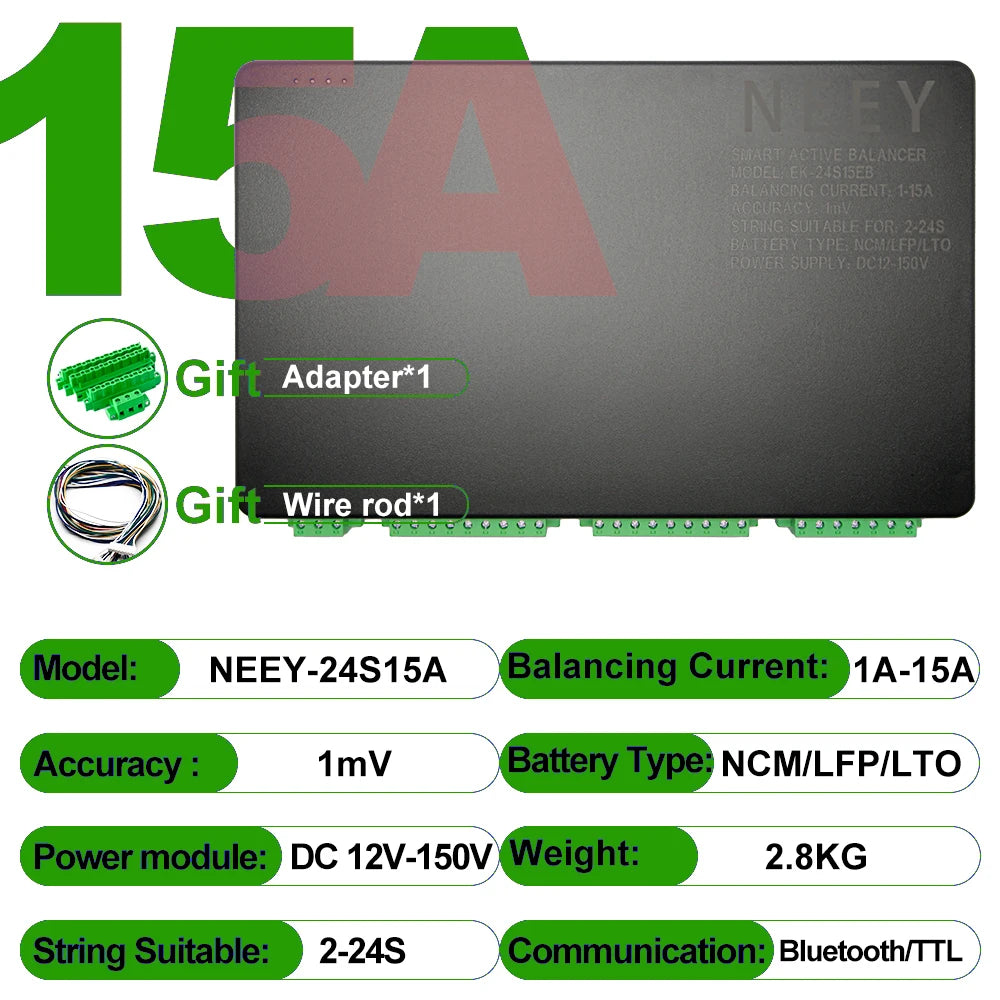 4TH NEEY Active Balancer Smart BMS Lifepo4 Battery 16S 8S 20S 24S Energy Equalization 4A 8A 10A 15A 20V 48V 100V Li-ion Camping
