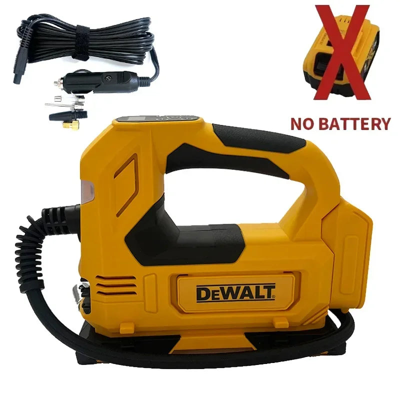 Dewalt 20V Cordless Portable Tire Inflator Digital Electric Air Compressor Rechargeable Car Tyre Inflator Pump Tools