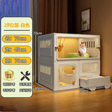 Cat Villa with Toilet Drawer Integrated Dog Cage Indoor Extra Large Space Home Cat Bed and Litter Box Pet Cats Cabinet Dog Nest