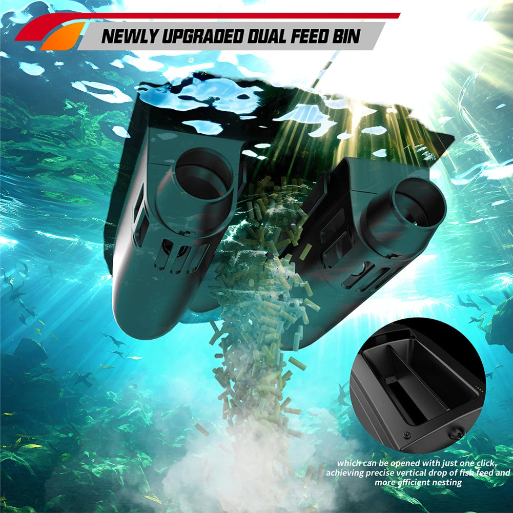V030 Large RC Bait Ship GPS 9 Fishing Ground 180 Point Intelligent Automatic Cruise Return 12V High Speed Fish Seeker Trawl Nest