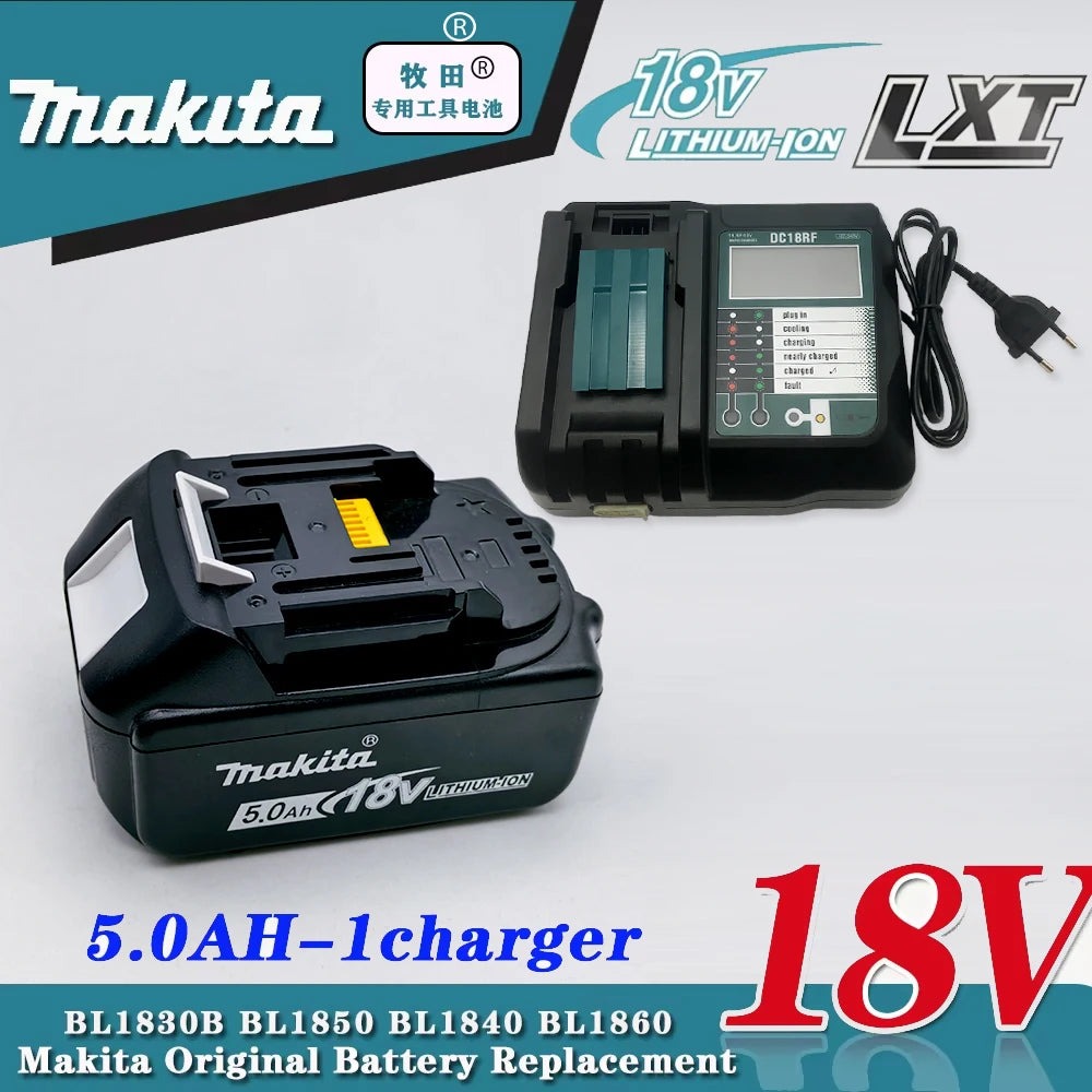 Makita Original DC18RC Li-ion Battery Charger With LED Display 14.4V 18V Bl1830 Bl1430 Dc18Ra Electric Power DC18Rct 3A Charging