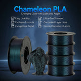 KINGROON PLA Burnt Titanium 3D Printer Filament 1.75mm 1kg 2kg Beautiful Color Change PLA Hide Layer Line 3D Printing Material