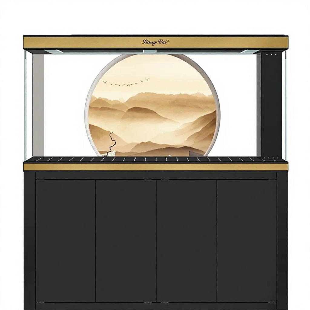 All-in-One AquariumAquarium Fish Tank Custom Large Rectangle Cylinder Saltwater Eco-Friendly Fish Tank With 220v Filter For Livi