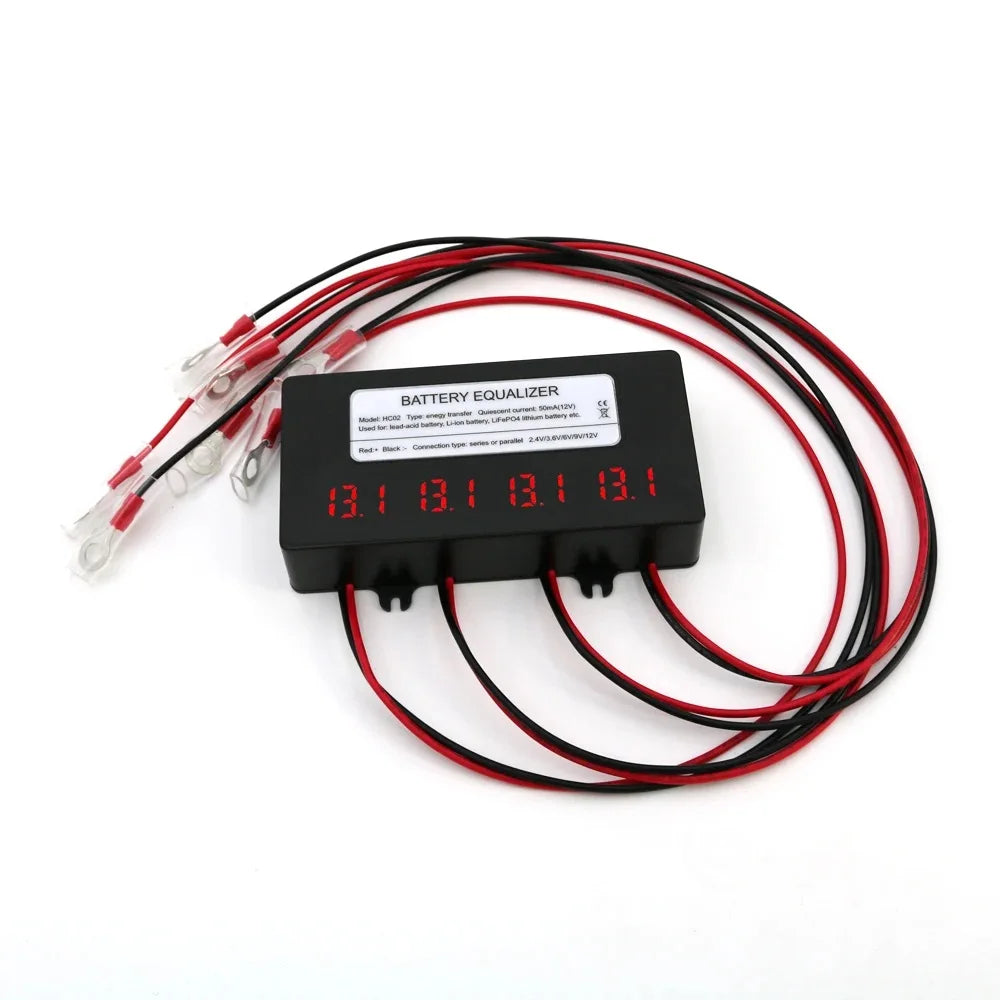 NEEY 48V Smart Battery Balancer 5A 10A Active Equalizer 12V 24V Lifepo4 Battery Current Voltage Li-ion LTO Lead Acid LED Display