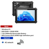 Industrial Tablet Windows 11 Wifi Bluetooth RJ45 HDMI 2D Scanner 5000mAh Large Battery Optional UHF Fingerprint Rugged Tablet