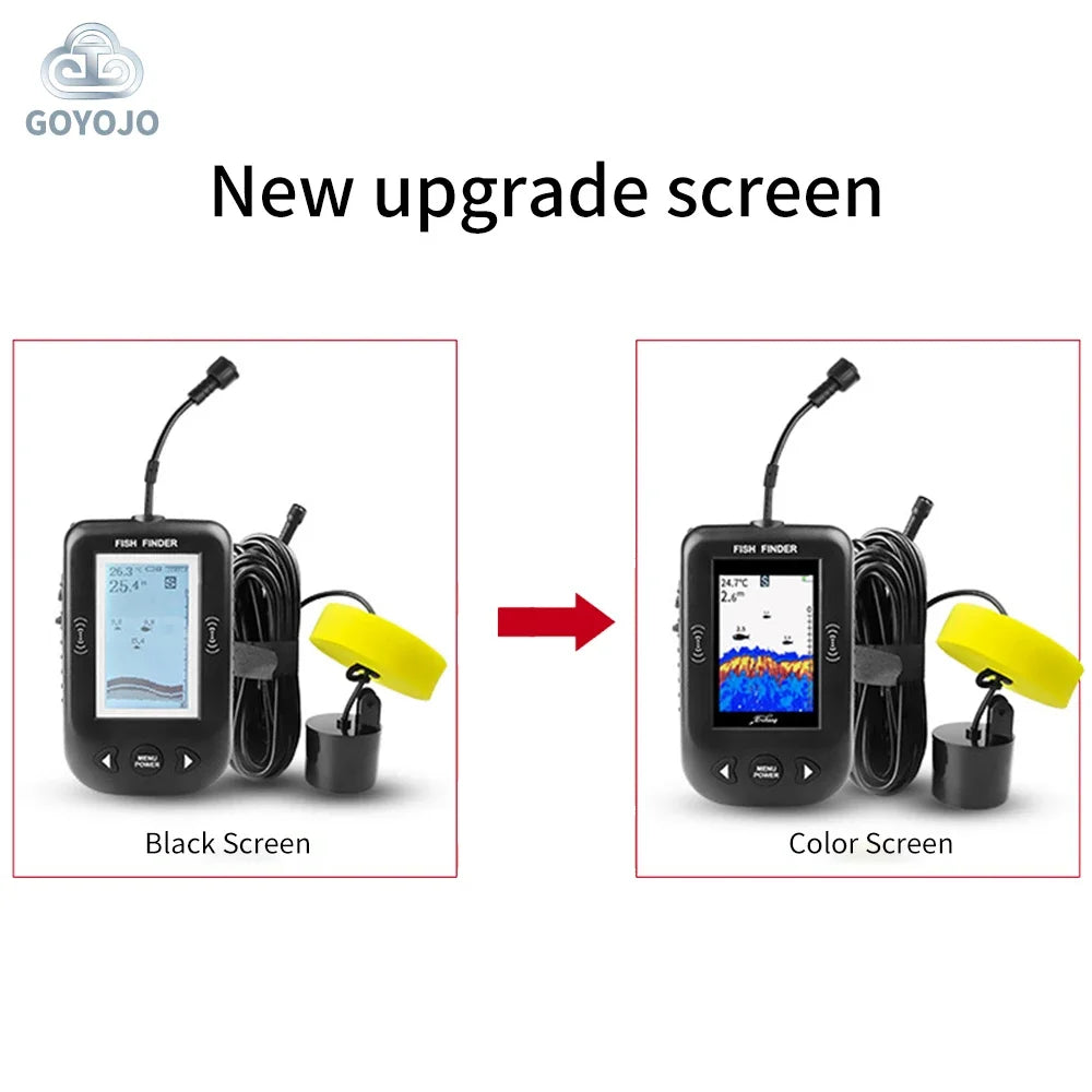 Fish Finder Sonar Wired Underwater HD Color Screen Fishing Device Ultrasonic Fishing Tackle Fishing Gear Depth 100m