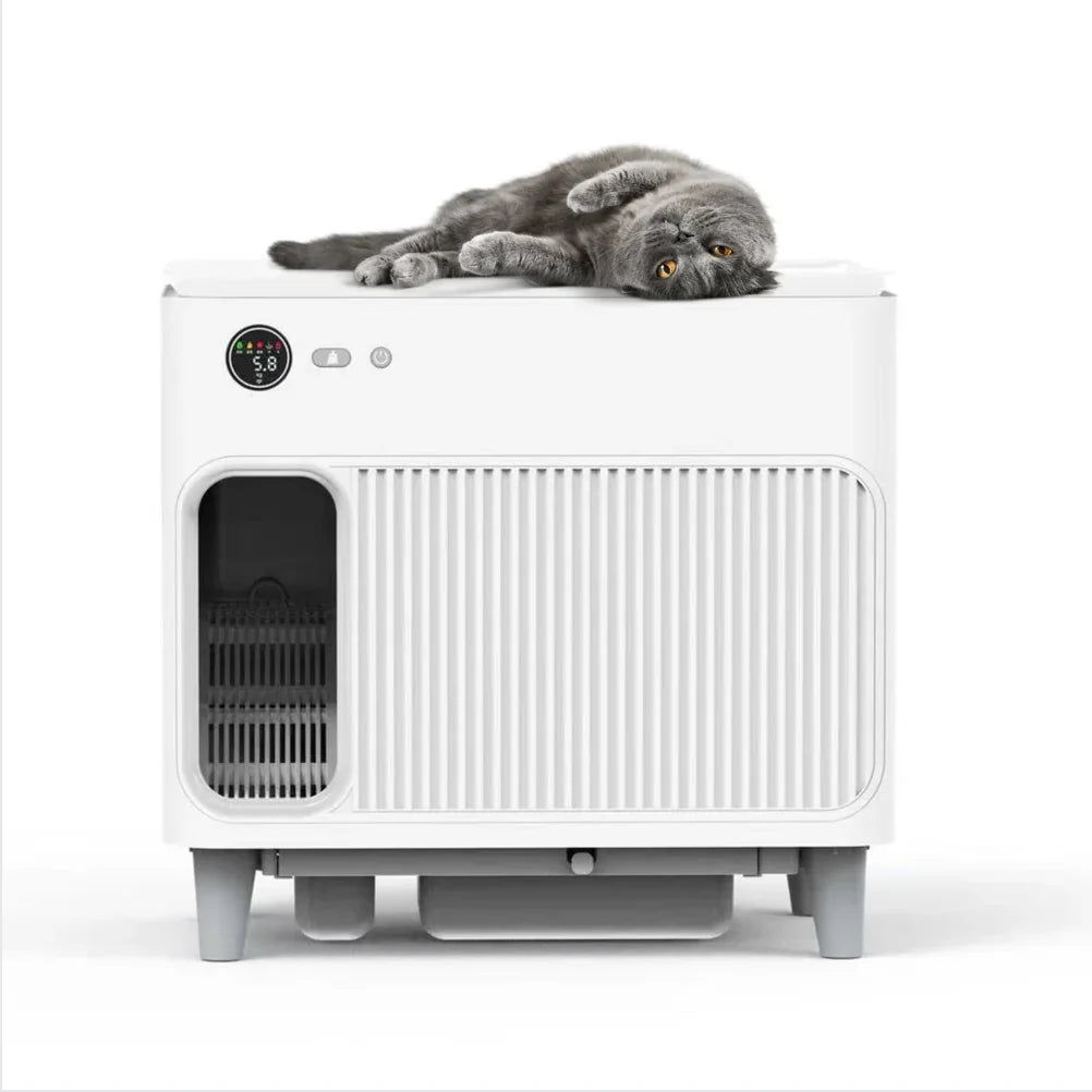Smart New Luxury Cat Toilet Large Automatic Tuya APP Smart Cat Litter Box Intelligent Self-Cleaning With Plastic Material