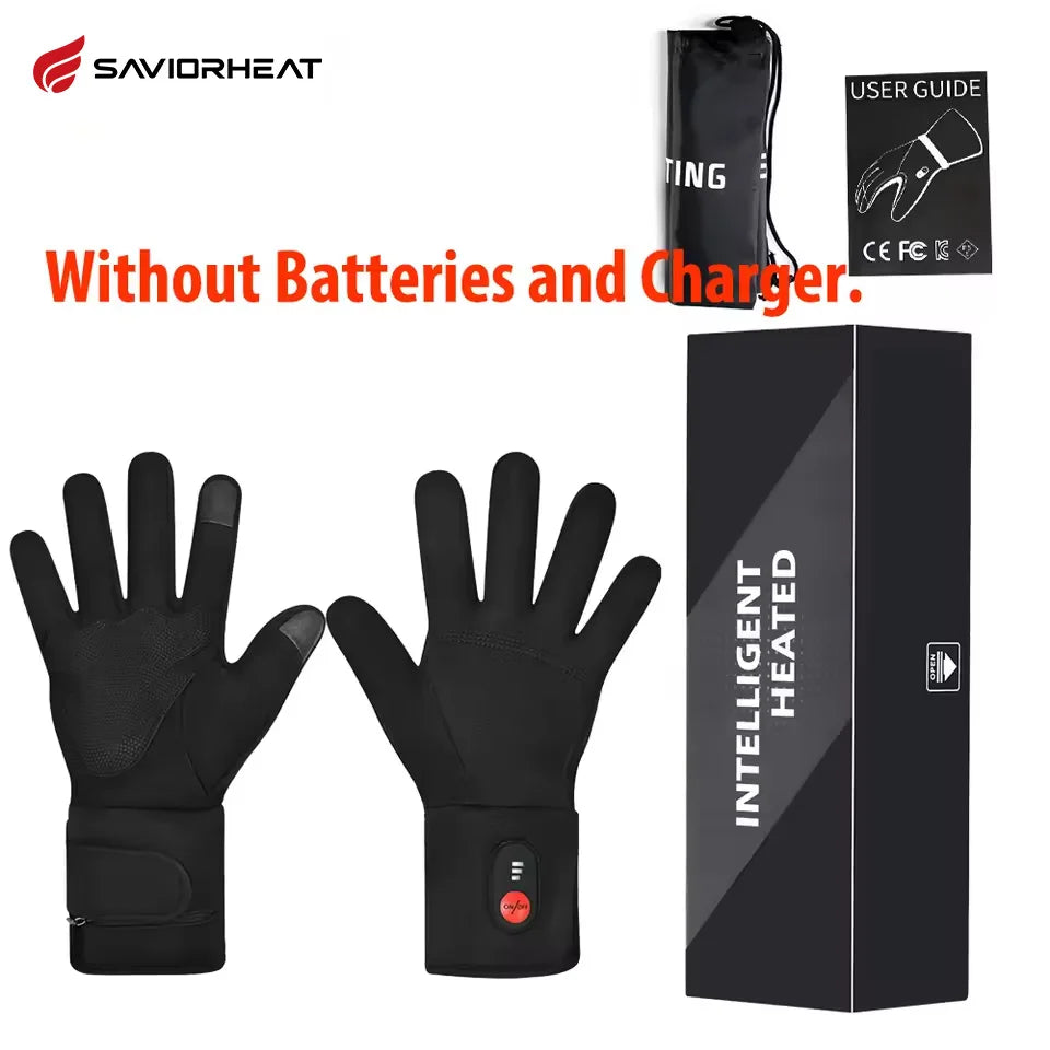 Rechargeable Thermal Motorcycle Gloves for Men Women Electric Heated Gloves Touch Screen Waterproof Motorbike Play Skiing Riding