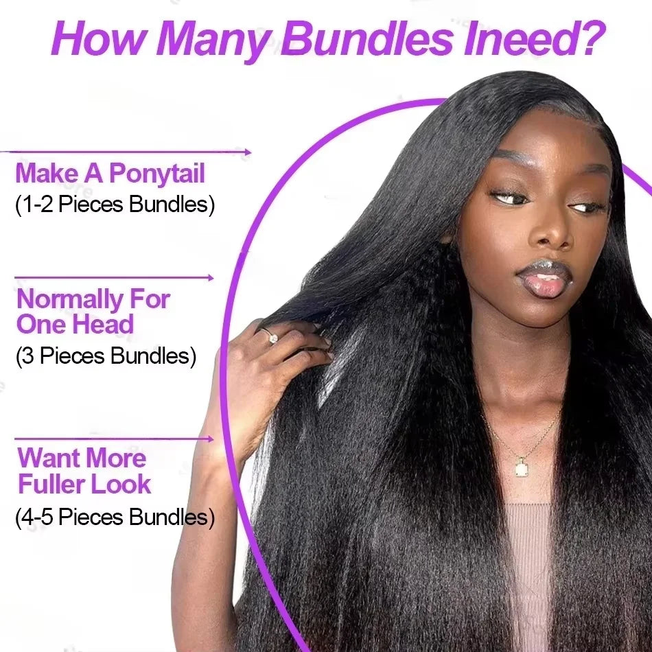 Brazilian Human Hair Bundles Kinky Straight 30 inch Virgin Hair 3 4 Bundles Coarse Yaki Sew In Quick Weave Raw Hair Extensions