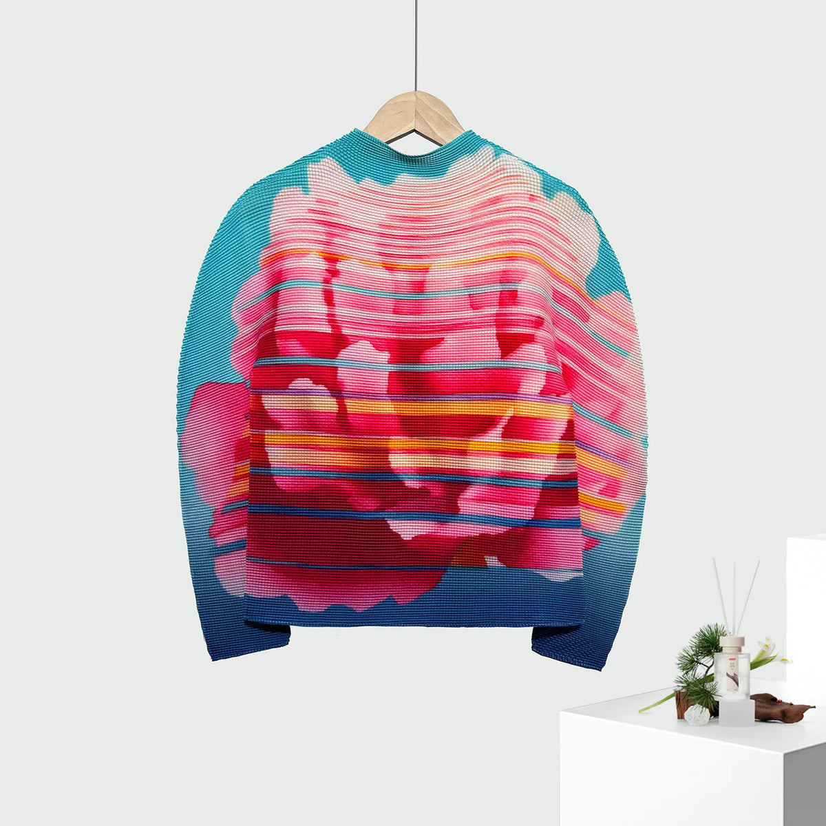 LANMREM High-End Chinese Style Printting Women's Stand Collar T-shirt Unique Design 2026 New Long Sleeve Pullover Tops 2DB6351