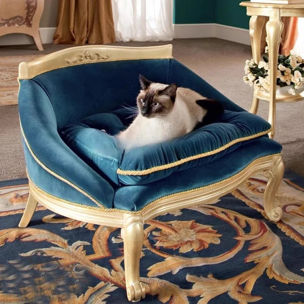 AAStyle Solid Wood Indoor Cat Recliner Cat Sofa Household Cat Sofa Bed Dog Sofa Dog Bed Dog Recliner