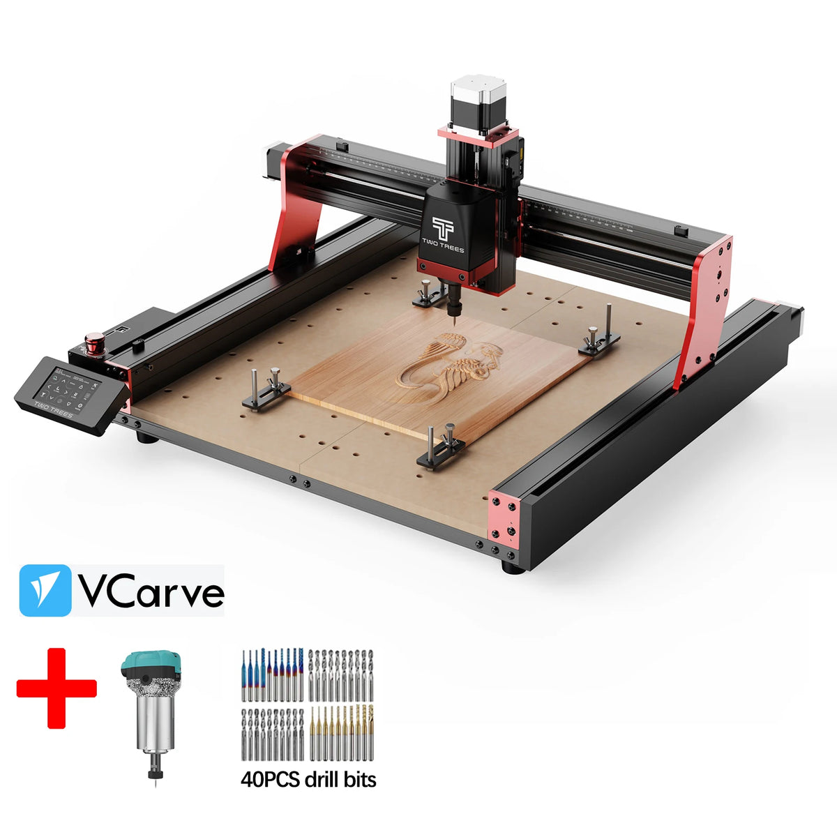 Twotrees 3-Axis/4-Axis CNC Router Milling Cutting Machine TTC450 PRO  Jewelry Engraver For Wood Acrylic PCB PVC MDF Metal