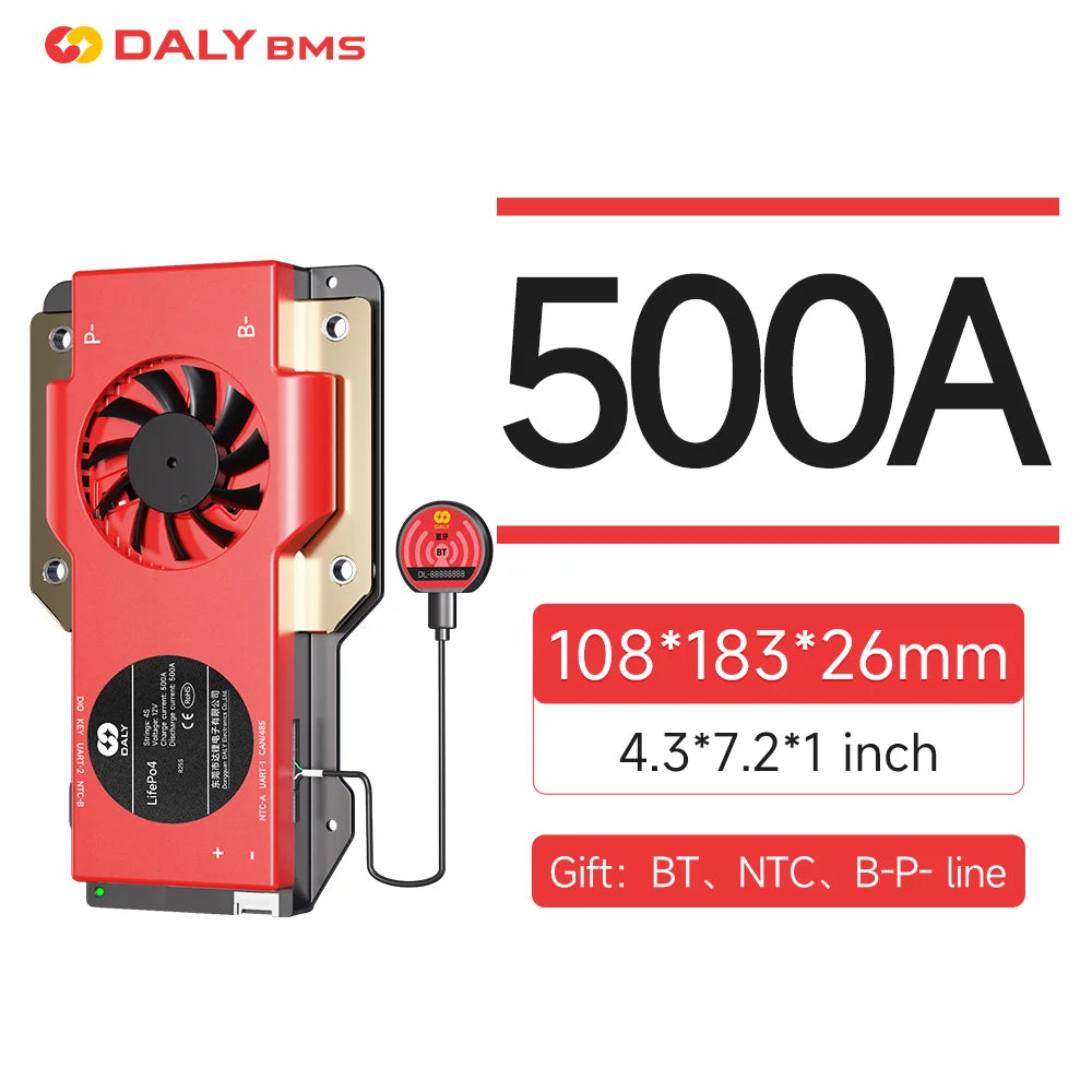 Daly BMS Smart BMS LiFePo4 4S 12V BMS 8S 24S 72V 48V 16S 40A 60A 100A 150A 200A 250A 300A 3.7V Li-Ion BMS 7S 13S 14S 3.2V BMS