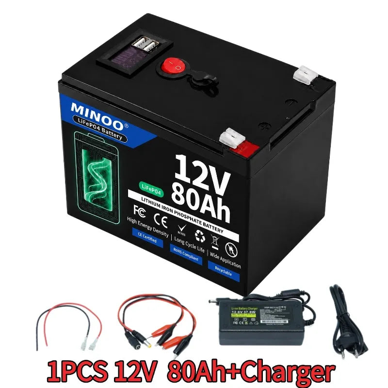 LIFEPO4 12V 21700 300AH Battery Is Integrated with BMS 200A for RV Solar External Rechargeable Network Lithium Iron Phosphate
