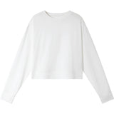 VIMLY Women's Cotton White Tees 2026 Spring Round Neck Pullover Long Sleeve T-shirt Casual Loose Tops for Woman Clothes A0712