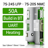 JBD Smart LiFePO4 BMS 7S 8S 24V 12S 13S 14S 36V 16S 48V 20S 21S With Built-in Bluetooth 40A 80A 100A Uart Function For E-bike