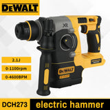 DEWALT DCH273 20V 6.0Ah Brushless SDS-Plus Rotary Hammer 2.1J 360° Handle Stepless Speed for Concrete Drilling