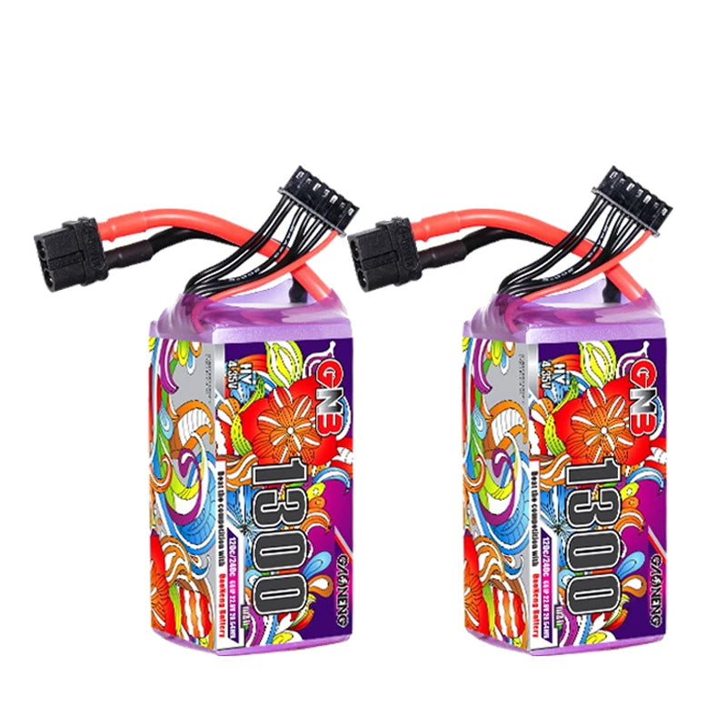 2Pcs GNB 6S Lipo Battery 22.8V 1100/1300/1500/1850mAh 120C With XT60 for FPV Drone Quadcopter Helicopter Airplane RC Battery