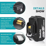 Genuine Makita 18V 6Ah 5Ah Rechargeable Battery for Makita Power Tools Li-ion Replacement 18v Battery+charger+Electric Drill