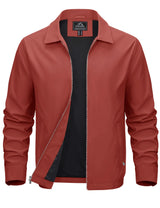 Men's Lightweight Windbreaker Jacket Full Zip Casual Jacket Water-Repellent Coat with Zip Pockets Golf Work Outdoor