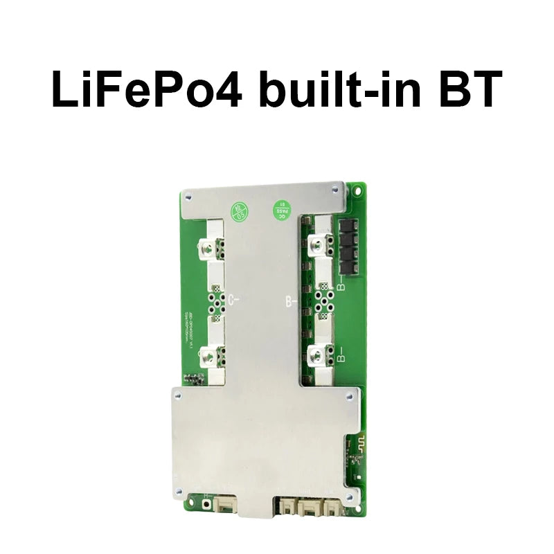 JBD Smart BMS LiFePo4 4S 12V 100A 150A 200A Car Start Power UART Built-in BT Function NMC LFP Battery Balance Protection Board