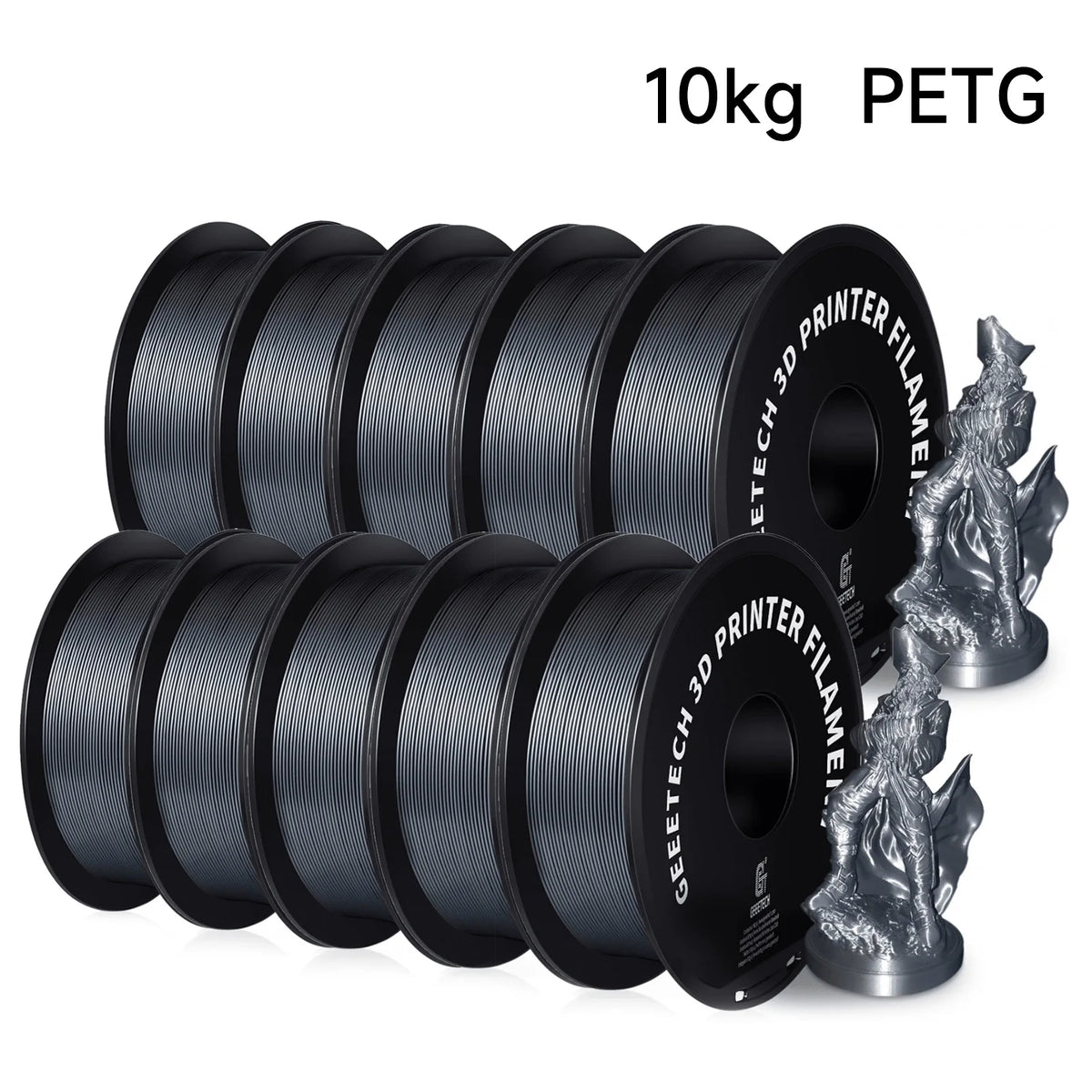 Geeetech PETG 10kg 1.75mm Filament 3d print wire Vacuum Packaging Local Warehouses Colorful Plastic for most FDM 3D printer