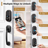 ARPHA Smart Lock D289H Smart WiFi Keyless Door Lock with Camera 5 in 1 Camera Fingerprint Entry App-Controlled Auto-Lock System