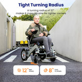 Electric Wheelchairs for Adults, Lightweight Electric Wheelchair Foldable, Folding Power Wheelchair, Handicap Motorized Mobility