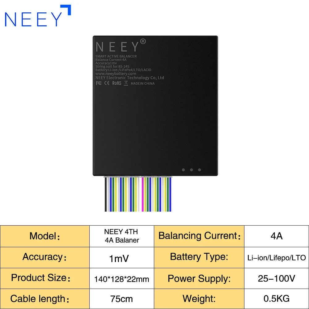 4TH NEEY 4A 8A 10A 15A Smart Active Balancer 3S 4S 5S 6S 8S 14S 16S 20S 24S Lifepo4 / Li-ion/ LTO Battery Fast Delivery from EU