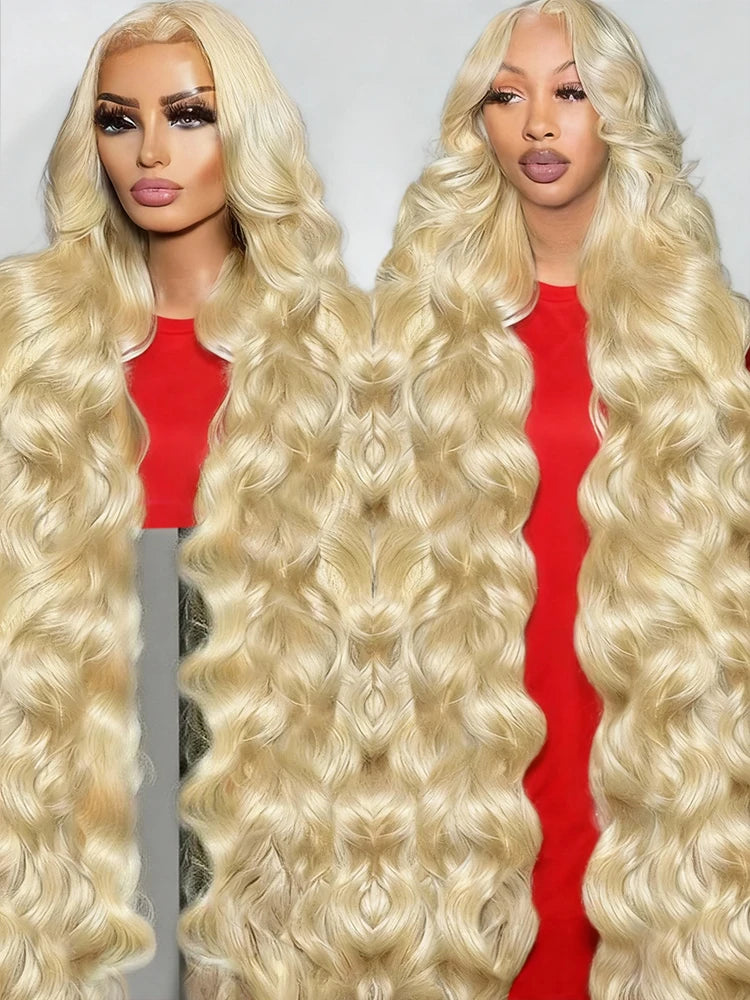 613 Hd Lace Frontal Wig 13x6 Blonde Human Hair Wigs 250 Density Body Wave Lace Front Wigs Colored Human Hair Pre Plucked 40 Inch
