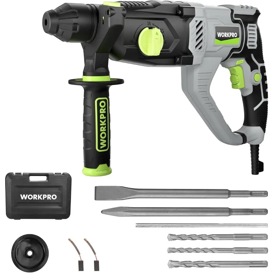 1-1/4 Inch SDS-Plus Rotary Hammer Drill 7.5AMP Lightweight Corded Version for Concrete Demolition Chipping Rotomartillo