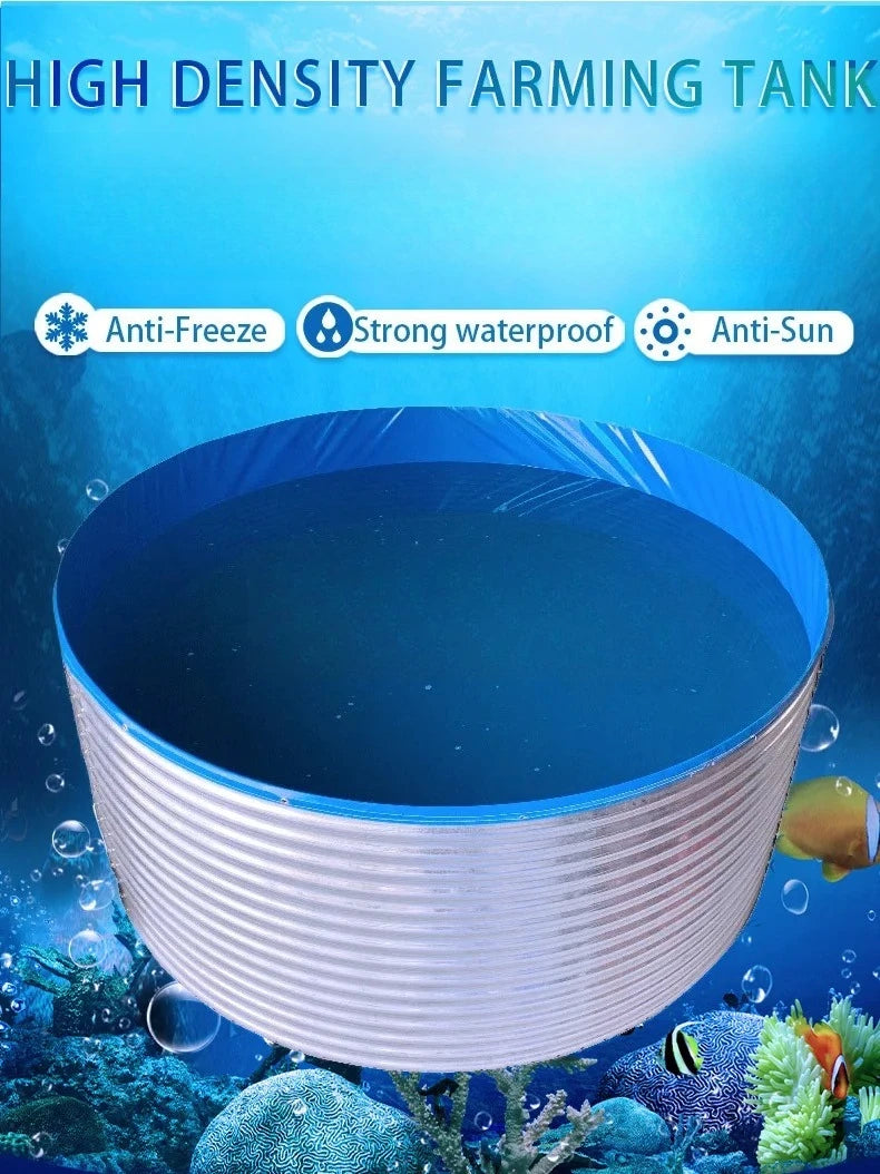 Customized size Large Capacity Galvanized Steel Fish Pond High Density Commercial Fish Farming Water Tank