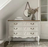 A  French cream wind solid wood storage cabinet household carved six chest cabinet