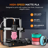 JAYO PLA Classic 3D Filament 1.75mm High Speed Matte PLA 3D Printer Filament Neatly Wound 3D Printing Materials 5Rolls/set