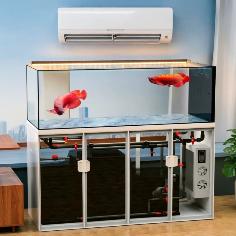 All-in-One AquariumIntelligent Large Rectangular Aquarium For Sale - The Store Showcases Fully Equipped Ultra-transparent Glass