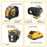 2026 DEWALT DW089LG 12 Lines Laser Level 360 Self-Leveling Laser Level